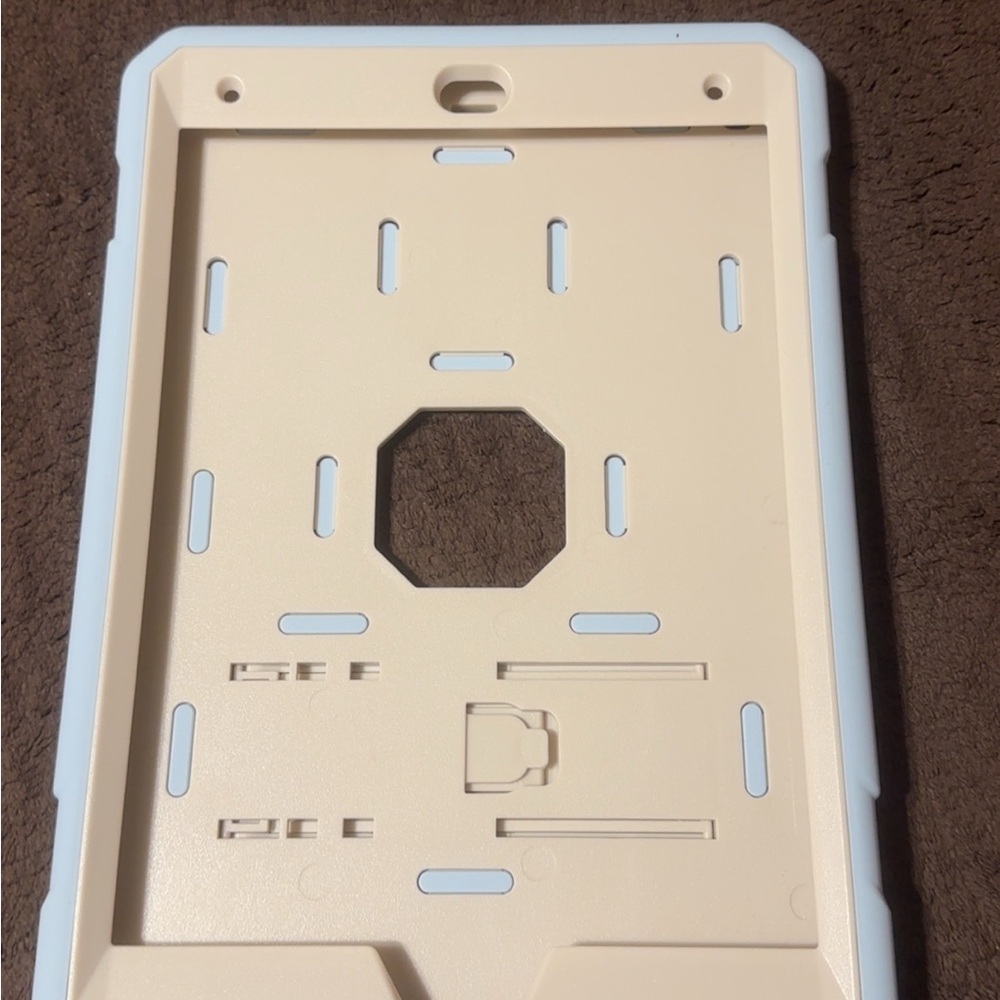 Beige and White Tablet Case